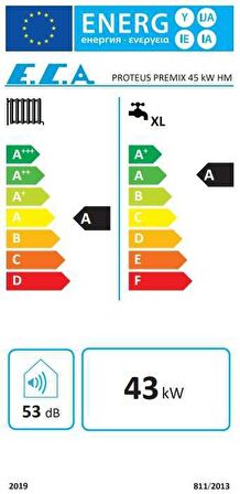 E.C.A Proteus Premix 45/45 Kw (39.000 Kcal) Tam Yoğuşmalı Kombi