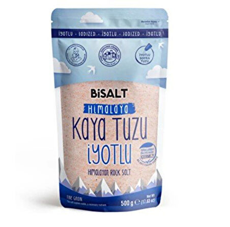 Bisalt Himalaya İyotlu Kaya Tuzu 500 Gr