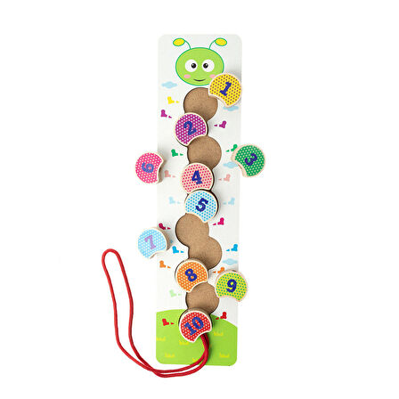 baby toys Montessori Tırtıl İpe Dizme oyunu