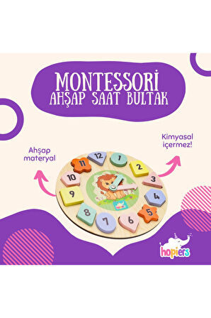 Montessori Ahşap Saat Bultak
