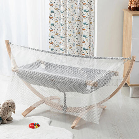 Babywho BW2110 - Ahşap Bebek Hamak Beşik