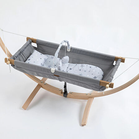 Babywho BW2110 - Ahşap Bebek Hamak Beşik