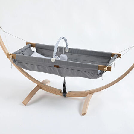 Babywho BW2110 - Ahşap Bebek Hamak Beşik