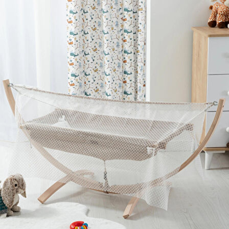 Babywho BW2111 - Ahşap Bebek Hamak Beşik
