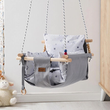 Babywho BW2210 - Ahşap Çocuk Salıncak