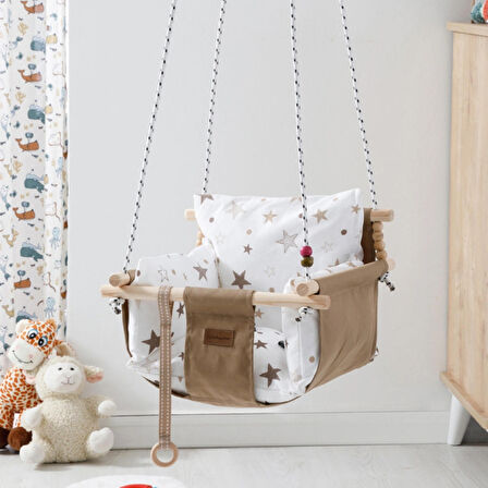 Babywho BW2211 - Ahşap Bebek Salıncak