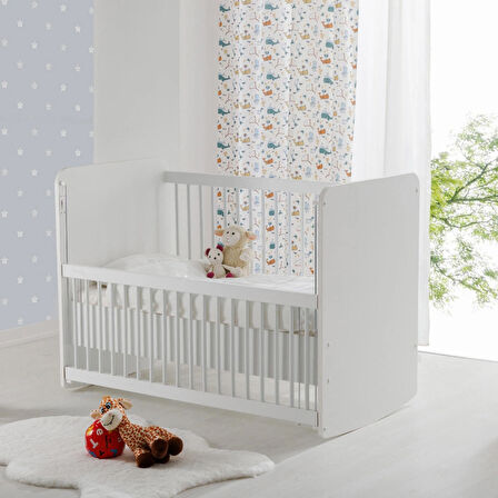 Babywhen BW1075 - Pratik Anne Yanı Sallanır Beşik Beyaz 60x120
