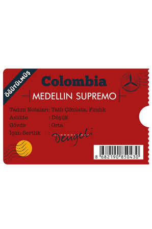 Moliendo Colombia Medellin Supremo Yöresel Kahve ( Öğütülmüş Filtre Kahve ) 250 G.
