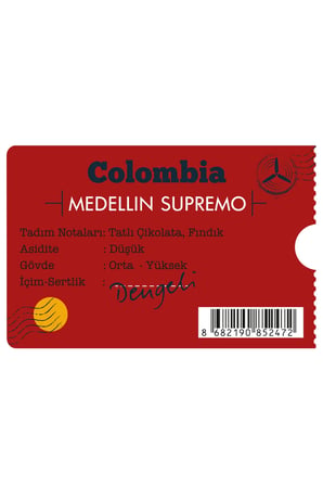 Moliendo Colombia Medellin Supremo Yöresel Kahve ( Çekirdek Kahve ) 250 G.