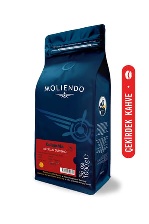 Moliendo Colombia Medellin Supremo Yöresel Kahve ( Çekirdek Kahve ) 1000 G.