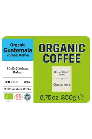 Moliendo Organic Guatemala Shb Yöresel Kahve ( Çekirdek Kahve ) 250 G.