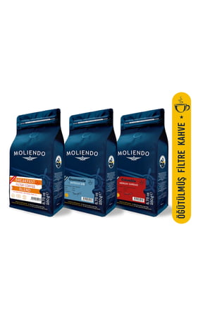 Moliendo Popüler Filtre Kahve Avantaj Paketi ( Öğütülmüş Filtre Kahve ) 3x250 G.