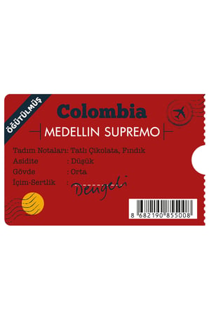 Moliendo Colombia Medellin Supremo Yöresel Kahve ( Öğütülmüş Filtre Kahve ) 1000 G.
