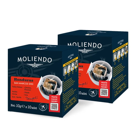 Moliendo Honduras San Marcos Shg Pratik Filtre Kahve Avantaj Paketi 2 X 10 Toplam 20 Adet