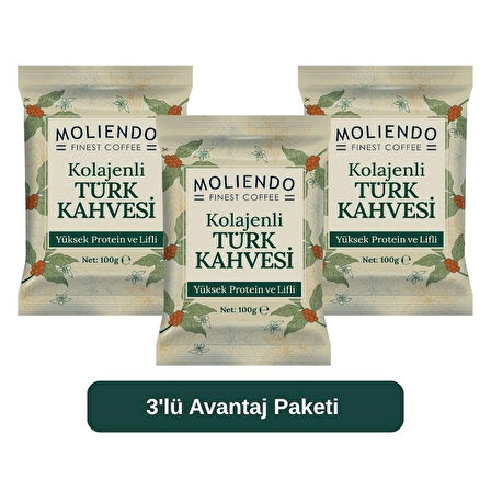 Moliendo Kolajenli Türk Kahvesi 100 g 3'lü Avantaj Paketi
