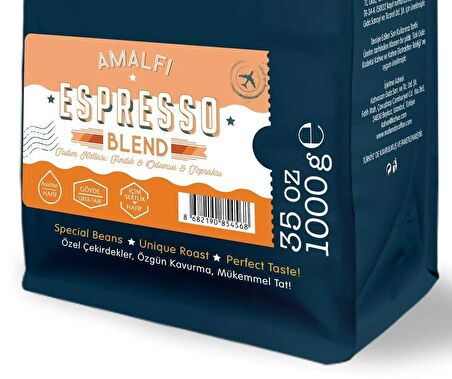 Moliendo Amalfi Espresso Blend Kahve Avantaj Paketi (ÇEKİRDEK KAHVE) 6*1000 g