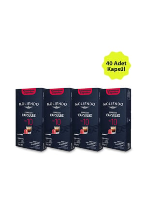 Moliendo Alüminyum Kapsül Kahve No:10 Avantaj Paketi (40 ADET NESPRESSO UYUMLU ALÜMİNYUM KAPSÜL KAHVE)