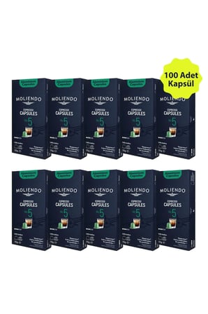 Moliendo Alüminyum Kapsül Kahve No:5 Avantaj Paketi (100 ADET NESPRESSO UYUMLU ALÜMİNYUM KAPSÜL KAHVE)