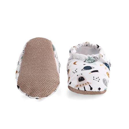 Uzay  Organik Pamuk Ev Kreş Ayakkabısı Patik