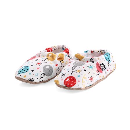 Balon Organik Pamuk Ev Kreş Ayakkabısı Patik