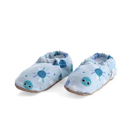 Gökyüzü Organik Pamuk Ev Kreş Ayakkabısı Patik