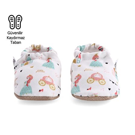Prenses Organik Pamuk Ev Kreş Ayakkabısı Patik
