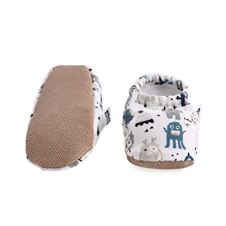 Sevimli Hayalet Organik Pamuk Ev Kreş Ayakkabısı Patik