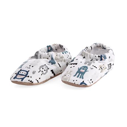 Sevimli Hayalet Organik Pamuk Ev Kreş Ayakkabısı Patik