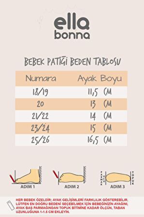 Ella Bonna Polar Bebek Pandufu Ev Patiği, Kaydırmaz Taban, Organik Pamuk Astar, Ev Kreş Ayakkabısı