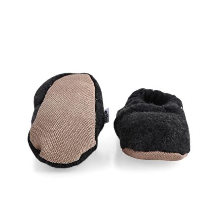 Polar Bebek Ev Patiği, Kaydırmaz Taban, Organik Pamuk Astar, Antrasit