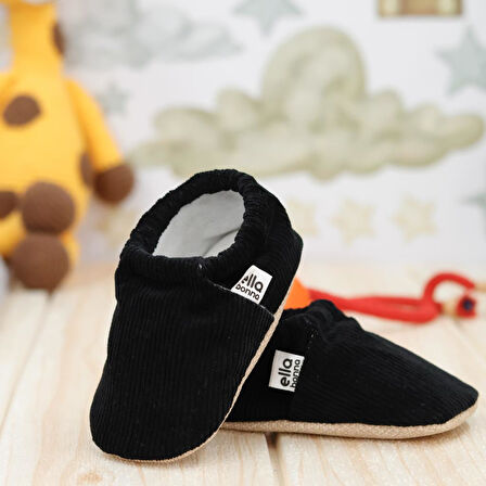 Kadife Bebek Patiği Fitilli, Kaydırmaz Taban, Kreş Ayakkabısı Patik