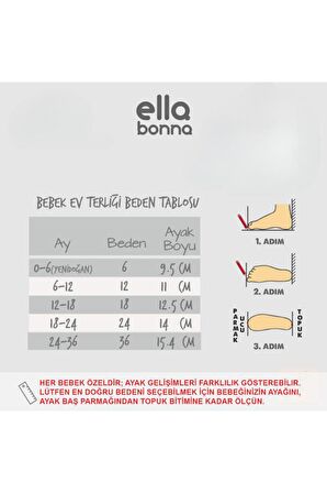 Kaydırmaz Taban Polar Pamuk Astarlı Unisex Bebek Çocuk Ev Terliği Basic