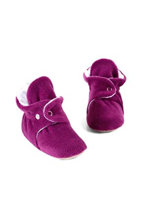 Kaydırmaz Taban Polar Pamuk Astarlı Unisex Bebek Çocuk Ev Terliği Basic EB350-PURPLE 