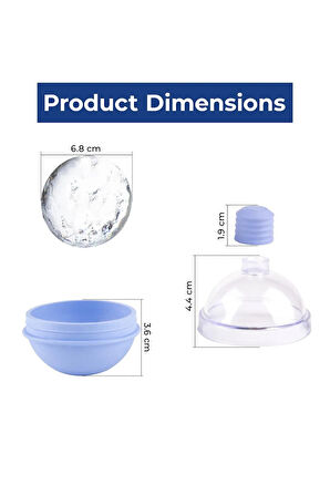 3lü Büyük Buz Kalıbı, Yuvarlak Buz Kalıbı, Buz Küpü Kalıbı, Silikon Buz Kalıbı, Küre Buz Kalıbı