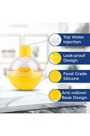 3lü Büyük Buz Kalıbı, Yuvarlak Buz Kalıbı, Buz Küpü Kalıbı, Silikon Buz Kalıbı, Küre Buz Kalıbı