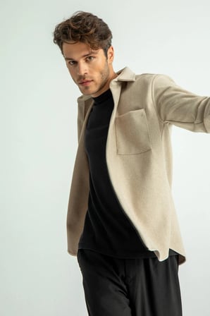 Erkek Regular Fit Kışlık Kaşe Gömlek