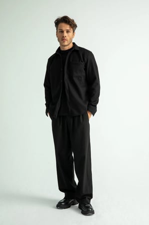 Erkek Regular Fit Kışlık Kaşe Gömlek