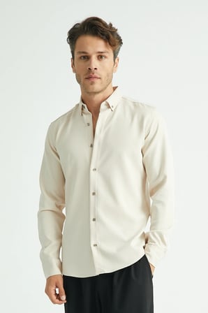 Flex Slim Fit Yumuşak Kolay Ütü Nefes Alan Erkek Gömlek