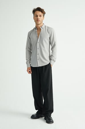 Flex Slim Fit Yumuşak Kolay Ütü Nefes Alan Erkek Gömlek