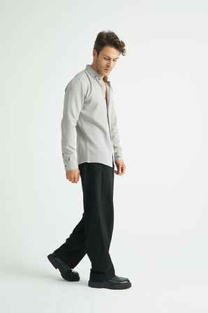 Flex Slim Fit Yumuşak Kolay Ütü Nefes Alan Erkek Gömlek