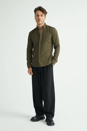 Flex Slim Fit Yumuşak Kolay Ütü Nefes Alan Erkek Gömlek