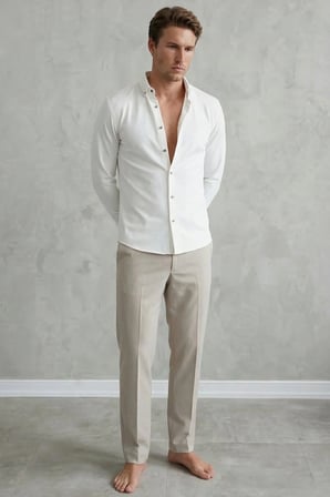 Flex Slim Fit Yumuşak Kolay Ütü Nefes Alan Erkek Gömlek
