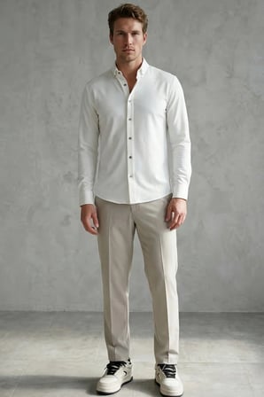 Flex Slim Fit Yumuşak Kolay Ütü Nefes Alan Erkek Gömlek