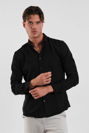 Flex Slim Fit Yumuşak Kolay Ütü Nefes Alan Erkek Gömlek