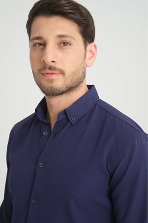 Flex Slim Fit Yumuşak Kolay Ütü Nefes Alan Erkek Gömlek