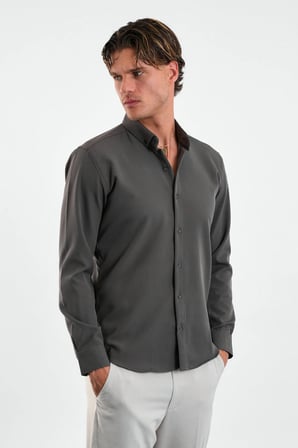 Flex Slim Fit Yumuşak Kolay Ütü Nefes Alan Erkek Gömlek