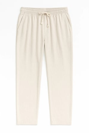 Luxe Erkek Baggy Keten Karışımı Rahat Pantolon Bol Paça Yeni Sezon