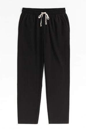 Luxe Erkek Baggy Keten Karışımı Rahat Pantolon Bol Paça Yeni Sezon