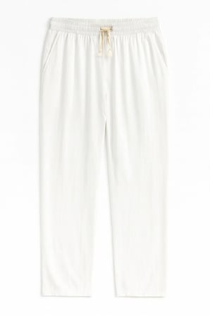 Luxe Erkek Baggy Keten Karışımı Rahat Pantolon Bol Paça Yeni Sezon