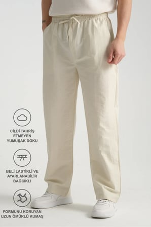 Era Baggy Fit Yazlık Rahat İnce Pantolon